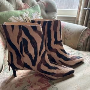 J. Crew, Stevie ankle boots in calf hair, 7.5